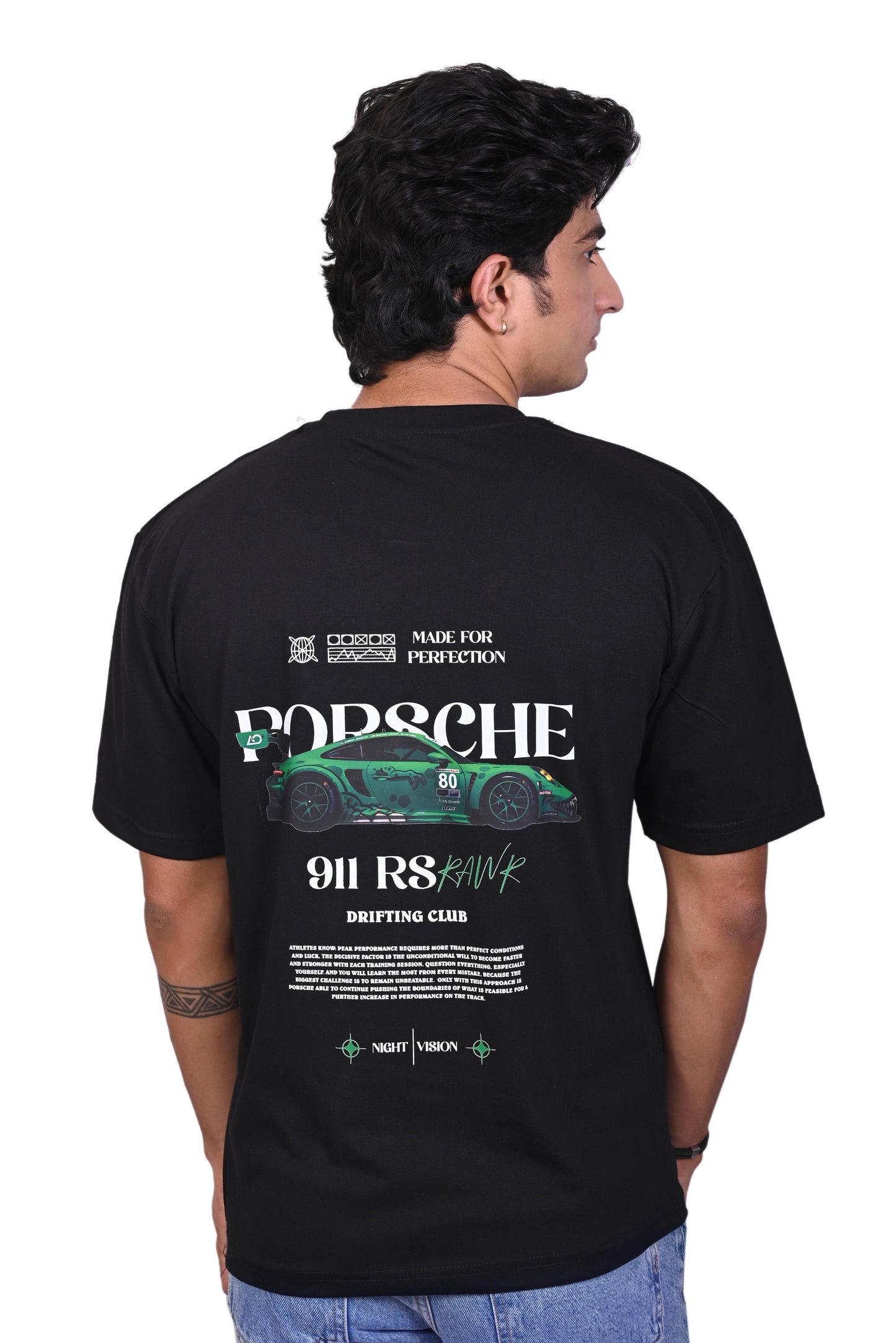 Porsche 911 RS Cotton Oversize Off-Shoulder T-Shirt
