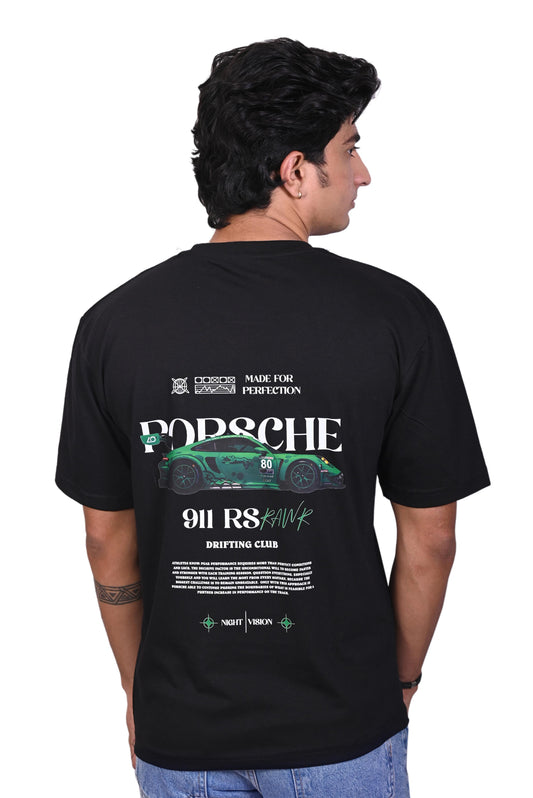 Porsche 911 RS Cotton Oversize Off-Shoulder T-Shirt